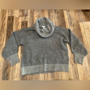 Nine West Gray Turtleneck Sweater Cozy Knit